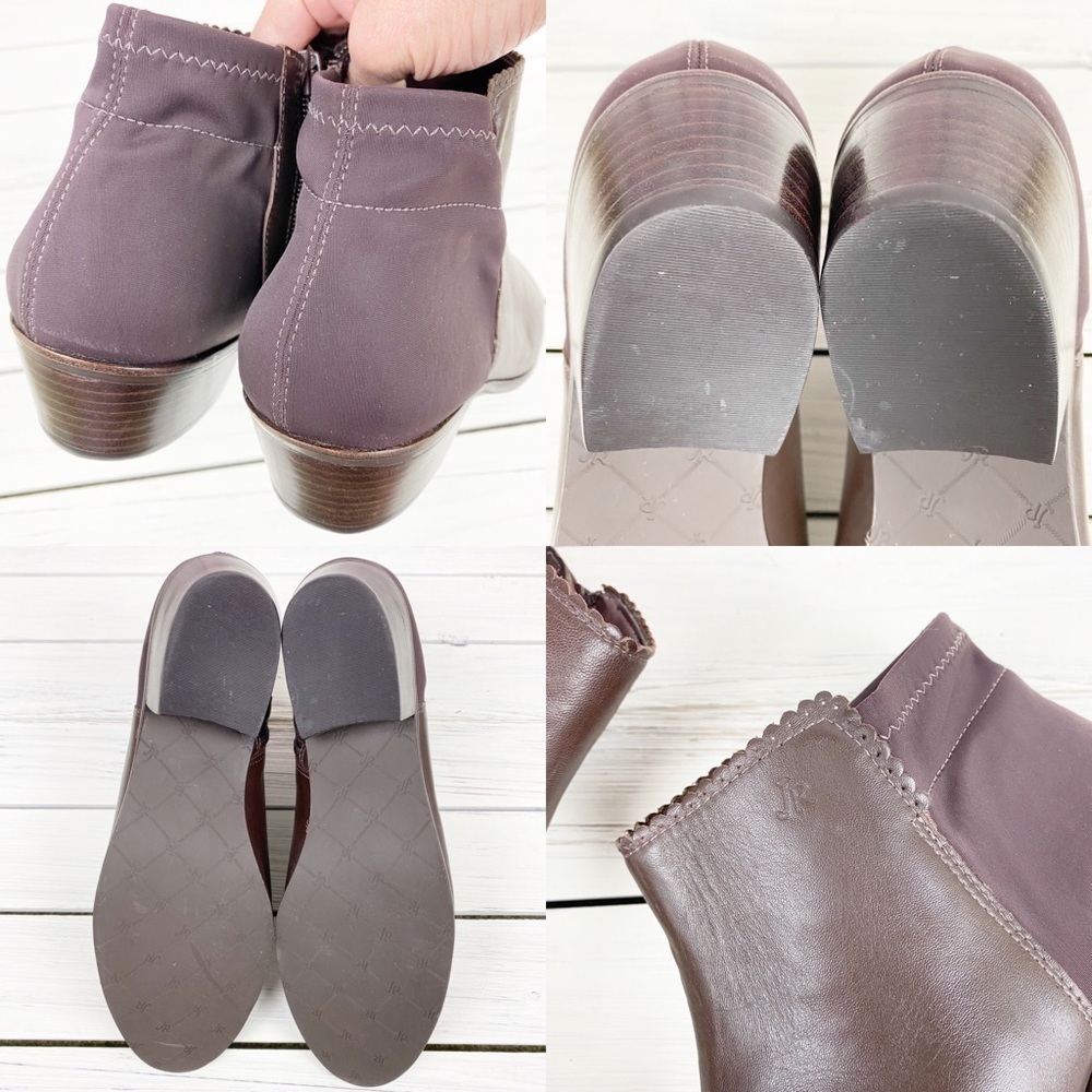 Jack Rogers Bailee Brown Leather Ankle Boots 9.5 - Picture 8 of 8